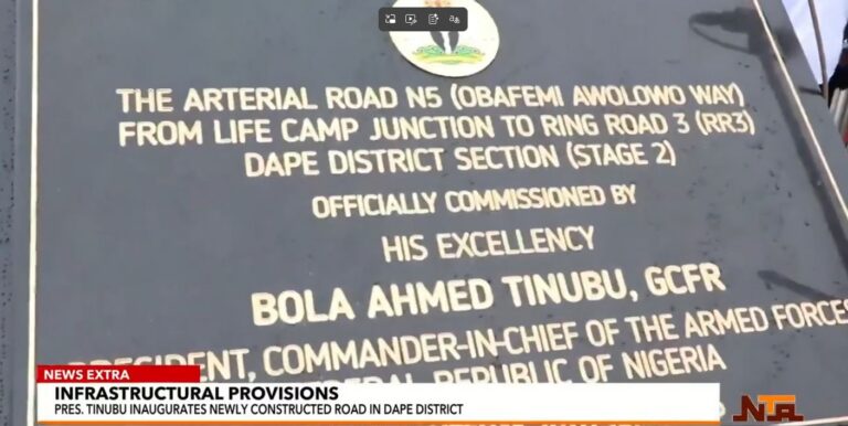 President Tinubu Commissions Dape District Road, Calls for Tax ...
